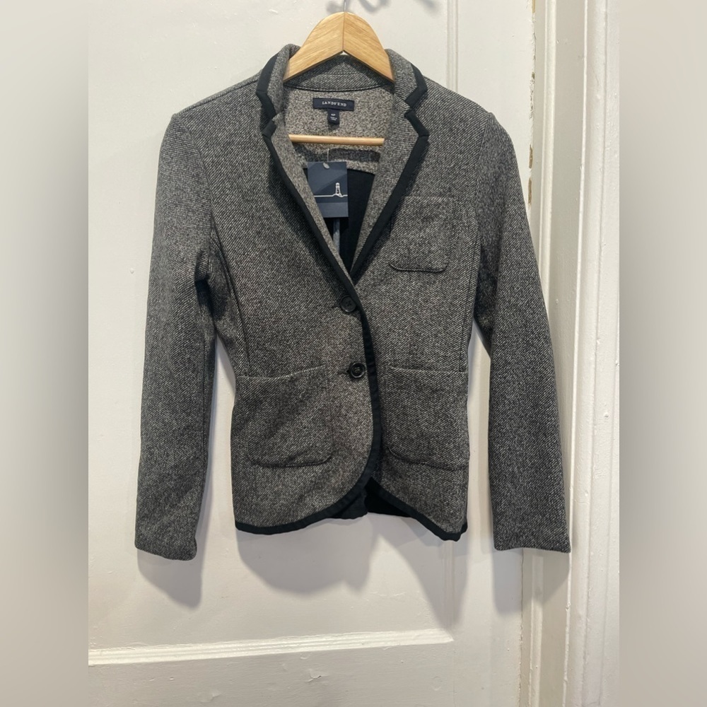 Lands end jackets & coats /grey blazer size4